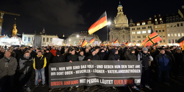 Pegida-Kundgebung gestern in Dresden