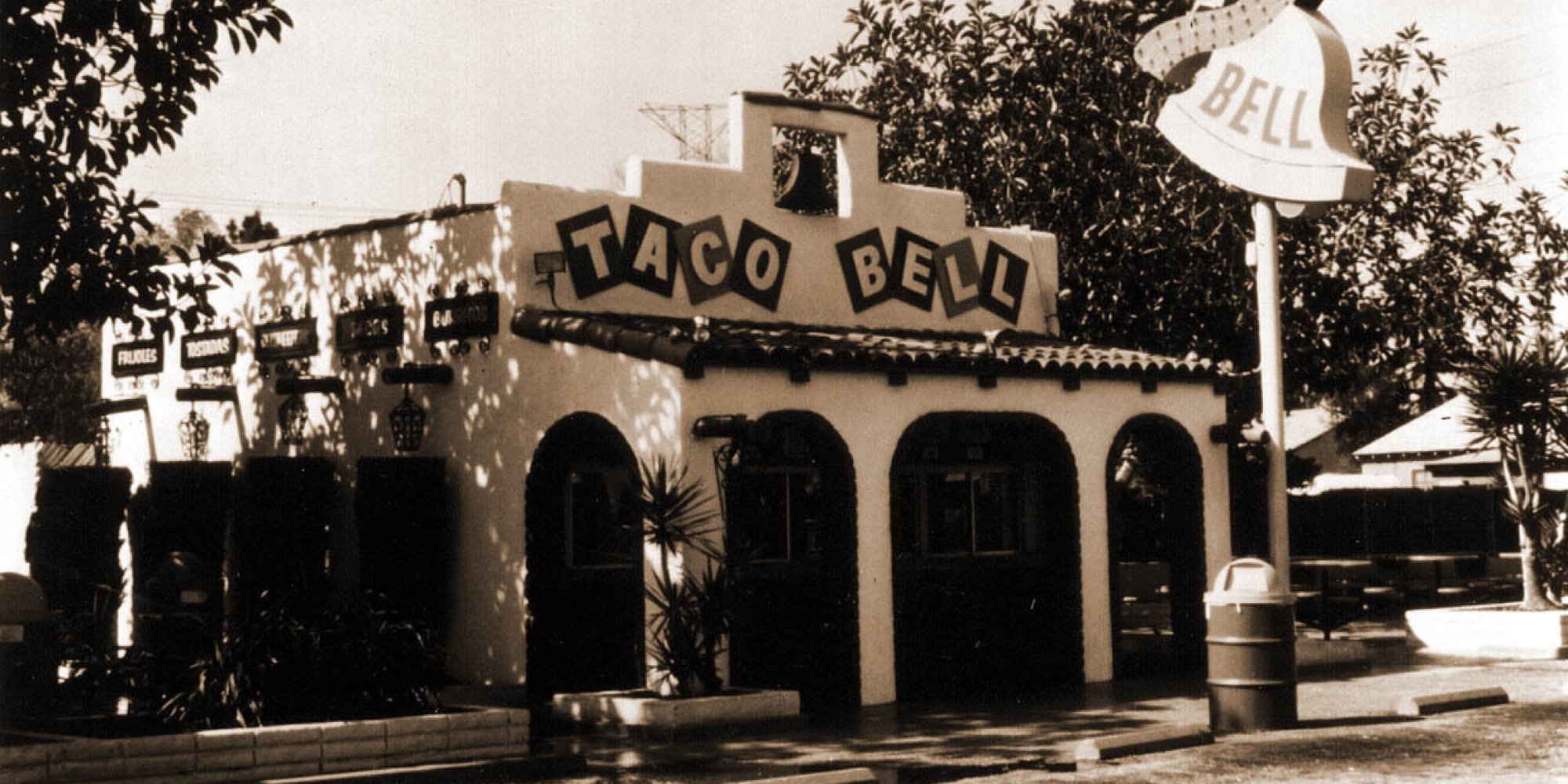 The History Of The World's First Taco Bell, And Today's