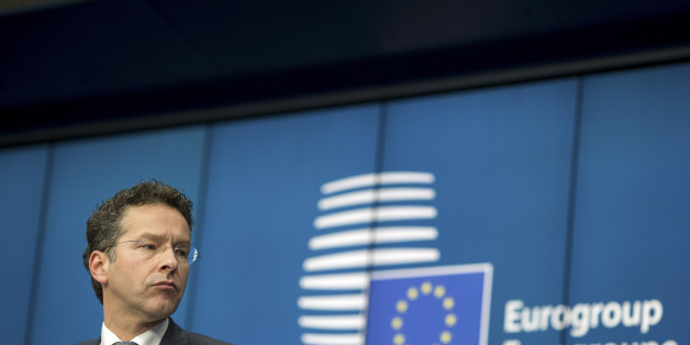 Jeroen Dijsselbloem, Dutch finance minister and president of the Eurogroup, pauses during a news conference following meeting of European finance ministers in Brussels, Belgium, on Monday, March 9, 2015. Greece will resume talks with its creditors this week after euro-area finance ministers demanded urgent action to avert an impending cash crunch. Photographer: Jasper Juinen/Bloomberg via Getty Images