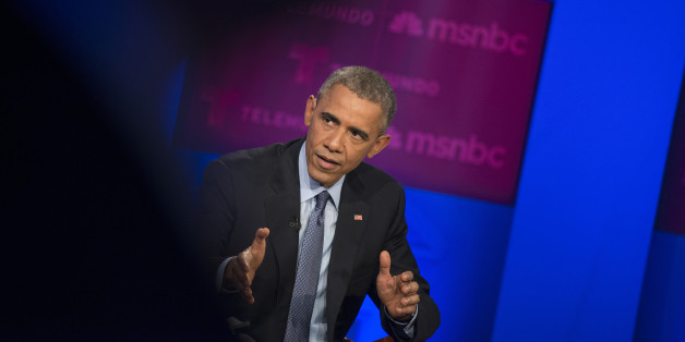 MIAMI, FL - FEBRUARY 25: President Barack Obama takes part in a MSNBC town hall event on immigration in Miami, Florida on February 25th, 2015. (Photograph by Charles Ommanney/Getty Images)
