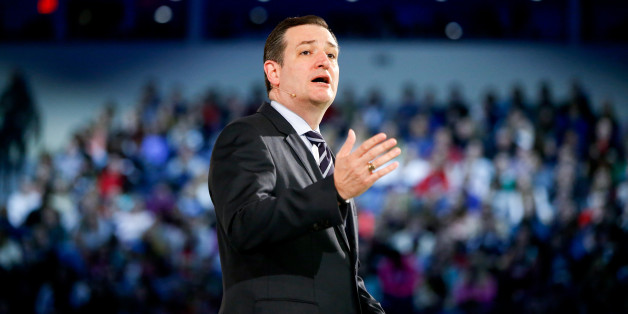 Sen. Ted Cruz, R-Texas speaks at Liberty University, founded by the late Rev. Jerry Falwell, Monday, March 23, 2015 in Lynchburg, Va., to announce his campaign for president. Cruz, who announced his candidacy on twitter in the early morning hours, is the first major candidate in the 2016 race for president. (AP Photo/Andrew Harnik)
