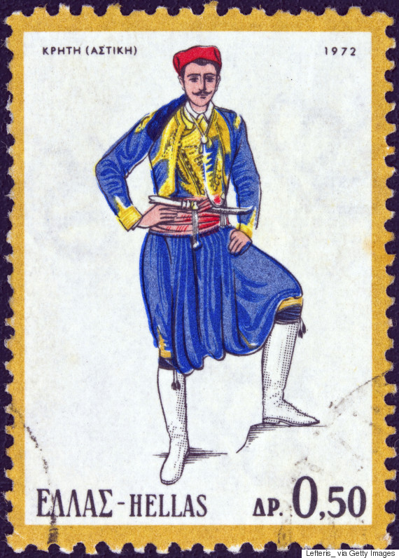 greek costumes stamps