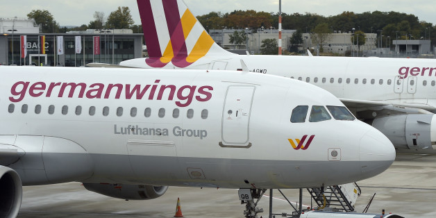 FILE - In this Oct. 16, 2014 an Airbus A 320 of the German airline Germanwings is parked at the airport in Cologne, Germany, as their pilots went on strike. French President Francois Hollande said no survivors are likely in the Alpine crash of a passenger jet carrying 148 people. The Germanwings passenger jet crashed Tuesday, March 24, 2015 in the French Alps region as it traveled from Barcelona to Duesseldorf, French officials. (AP Photo/Martin Meissner)