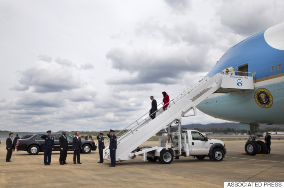 President Barack Obama Nearly Tumbles Down Air Force One Steps ...