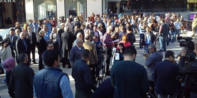 Le sit in de solidarité avec Al Akhbar à Beyrouth