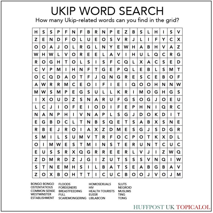 ukip word search how many ukip phrases can you find in