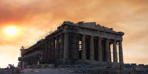 Photos prises lors de notre visite à l'Acropole d'Athènes le 22 aout 2009, le matin du début de l'incendie.