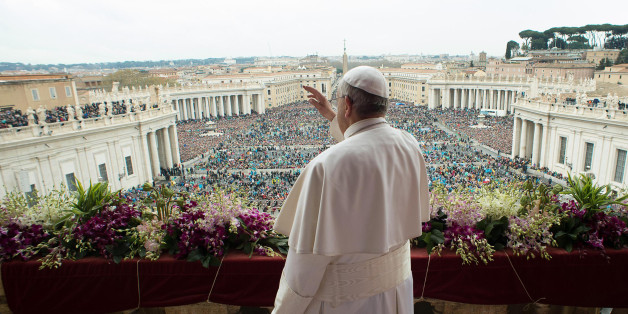 Pope Francis delivers the Urbi et Orbi (to the city and to the world) blessing at the end of the Easter Sunday Mass in St. Peter's Square at the Vatican , Sunday, April 5, 2015. In an Easter peace wish, Pope Francis on Sunday praised the framework nuclear agreement with Iran as an opportunity to make the world safer, while expressing deep worry about bloodshed in Libya, Yemen, Syria, Iraq, Nigeria and elsewhere in Africa. Cautious hope ran through Francis' "Urbi et Orbi" Easter message, a kind