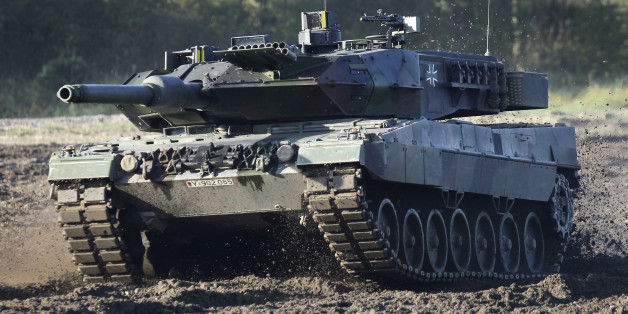 A Leopard 2 tank is pictured during a demonstration event held for the media by the German Bundeswehr in Munster near Hannover, Germany, Wednesday, Sept. 28, 2011. (AP Photo/Michael Sohn)
