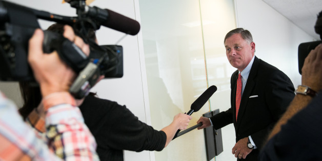 Sen. Richard Burr (R-N.C.) talks to the media as he arrives for a Senate Intelligence Committee closed hearing on Capitol Hill, Sept. 10, 2013 in Washington, D.C. (Photo by Drew Angerer/Getty Images)