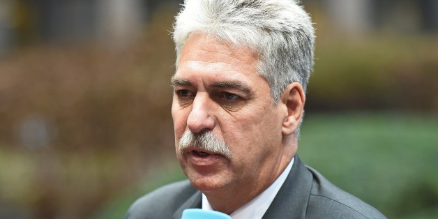 Austria's Finance Minister Hans Joerg Schelling addresses the media ahead of a Eurogroup finance ministers meeting at the European Council in Brussels, on January 26, 2015. AFP PHOTO / EMMANUEL DUNAND (Photo credit should read EMMANUEL DUNAND/AFP/Getty Images)