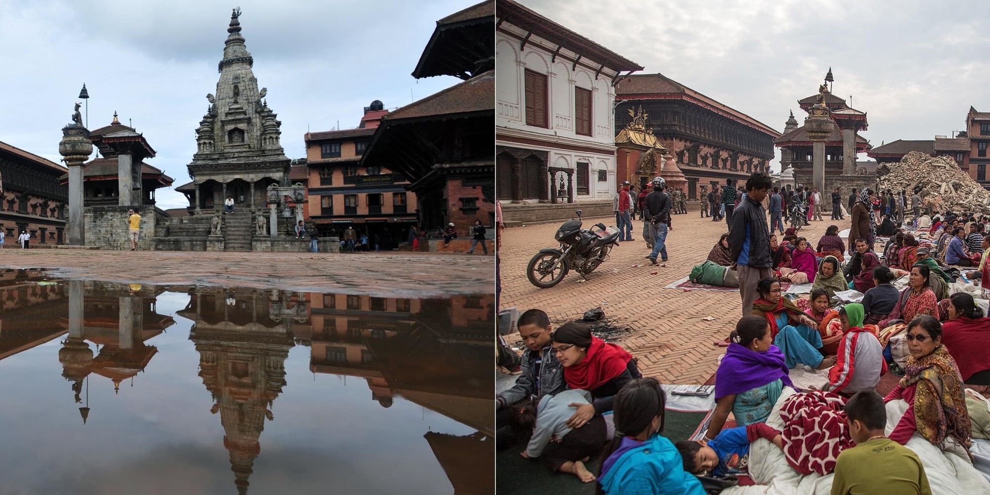 Before And After Photos Show Devastating Effect Of Quake On Nepal's ...