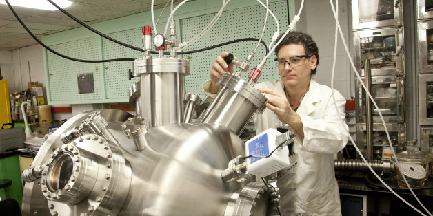 NAVAL SURFACE WARFARE CENTER, Md. (Sept. 2, 2011) Dr. Victor Bellitto, a scientist at Naval Surface Warfare Center Indian Head Division, adjusts the flow of argon gas into a custom designed vacuum deposition chamber used to make novel energetic materials. (U.S. Navy photo by Matthew Poynor/Released) 110902-N-CM812-004Join the conversation<a href="http://www.facebook.com/USNavy" rel="nofollow">www.facebook.com/USNavy</a><a href="http://www.twitter.com/USNavy" rel="nofollow">www.twitter.com/USNavy
