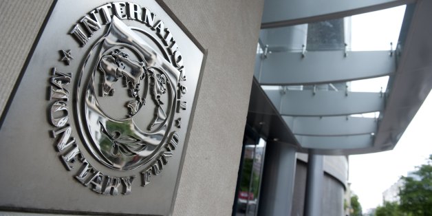 The logo of the International Monetary Fund (IMF) at the organization's headquarters in Washington, DC, May 16, 2011. The organization's director, Dominique Strauss-Kahn, faced arraignment in New York earlier Monday on allegations of sexual assault. AFP PHOTO / Saul LOEB (Photo credit should read SAUL LOEB/AFP/Getty Images)
