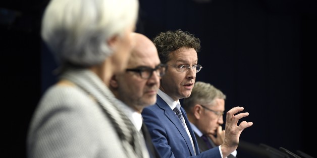 Dutch Finance Minister and president of Eurogroup Jeroen Dijsselbloem gives a joint press after an Eurogroup Council meeting on February 20, 2015 at EU Headquarters in Brussels. Greece will prioritise EU-acceptable reforms, a government source said after eurozone finance ministers granted Athens a four-month loan extension AFP PHOTO/JOHN THYS (Photo credit should read JOHN THYS/AFP/Getty Images)
