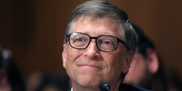 Bill Gates prepares to testify on Capitol Hill in Washington, Thursday, March 26, 2015, before the Senate State, Foreign Operations, and Related Programs subcommittee hearing on diplomacy, development and national security. (AP Photo/Lauren Victoria Burke)