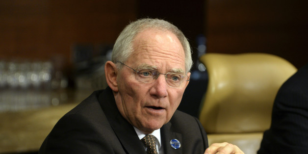 Germany's Finance Minister Wolfgang Schauble delivers a closing statement to the media during a press conference at the G-20 Finance Ministers and Central Bank Governors meeting in Sydney, Australia, Sunday, Feb. 23, 2014.(AP Photo/Rob Griffith)