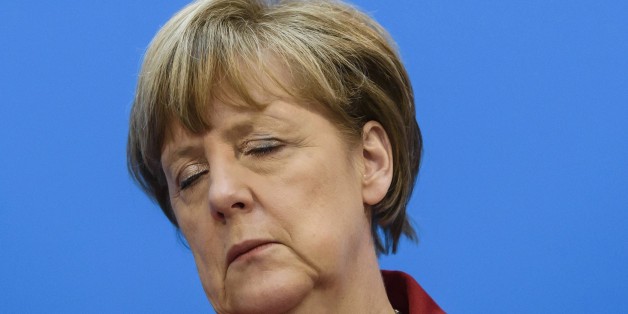 German chancellor Angela Merkel addresses a press conference on February 16, 2015 in Berlin a day after regional elections in Hamburg, northern Germany. Merkel's conservative CDU party scored its worst-ever result in the northern port city poll, a traditional stronghold of the centre-left Social Democrats (SPD). Anti-Euro party AFD (Alternative for Germany) scored about six percent and entered the parliament of the City-State.AFP PHOTO / CLEMENS BILAN ALTERNATIVE CROP (Photo credit shou