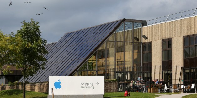 TO GO WITH AN AFP STORY BY CONOR BARRINSA view of buildings on The Apple campus in Cork, southern Ireland on October 2, 2014. Perched on top of a hill overlooking the Irish city of Cork, surrounded by a dated industrial estate, Apple's European headquarters is an unlikely base for the world tech giant -- now under growing scrutiny over its local tax arrangements. The company has been in Cork since 1980 but the European Commission's suggestion that its tax deal with Ireland may amount to illegal
