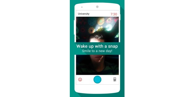 Cette application vous propose de vous réveiller en selfie
