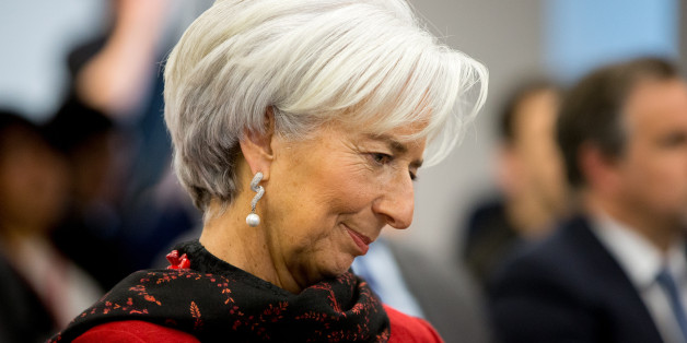 International Monetary Fund Managing (IMF) Director Christine Lagarde sits in the audience before speaking at the Atlantic Council, Thursday, April 9, 2015, in Washington. Lagarde looks ahead to the 2015 IMF/World Bank Spring Meetings and discusses the state of the global economy and the challenges and risks. (AP Photo/Andrew Harnik)