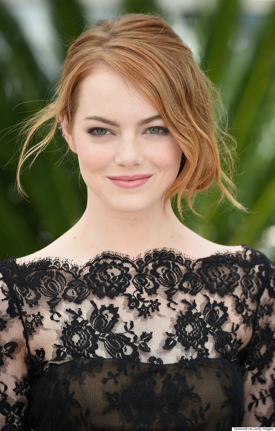 Emma Stone Rocks Black Lace Mini Dress At Cannes 2015 ...