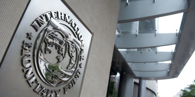The logo of the International Monetary Fund (IMF) at the organization's headquarters in Washington, DC, May 16, 2011. The organization's director, Dominique Strauss-Kahn, faced arraignment in New York earlier Monday on allegations of sexual assault. AFP PHOTO / Saul LOEB (Photo credit should read SAUL LOEB/AFP/Getty Images)