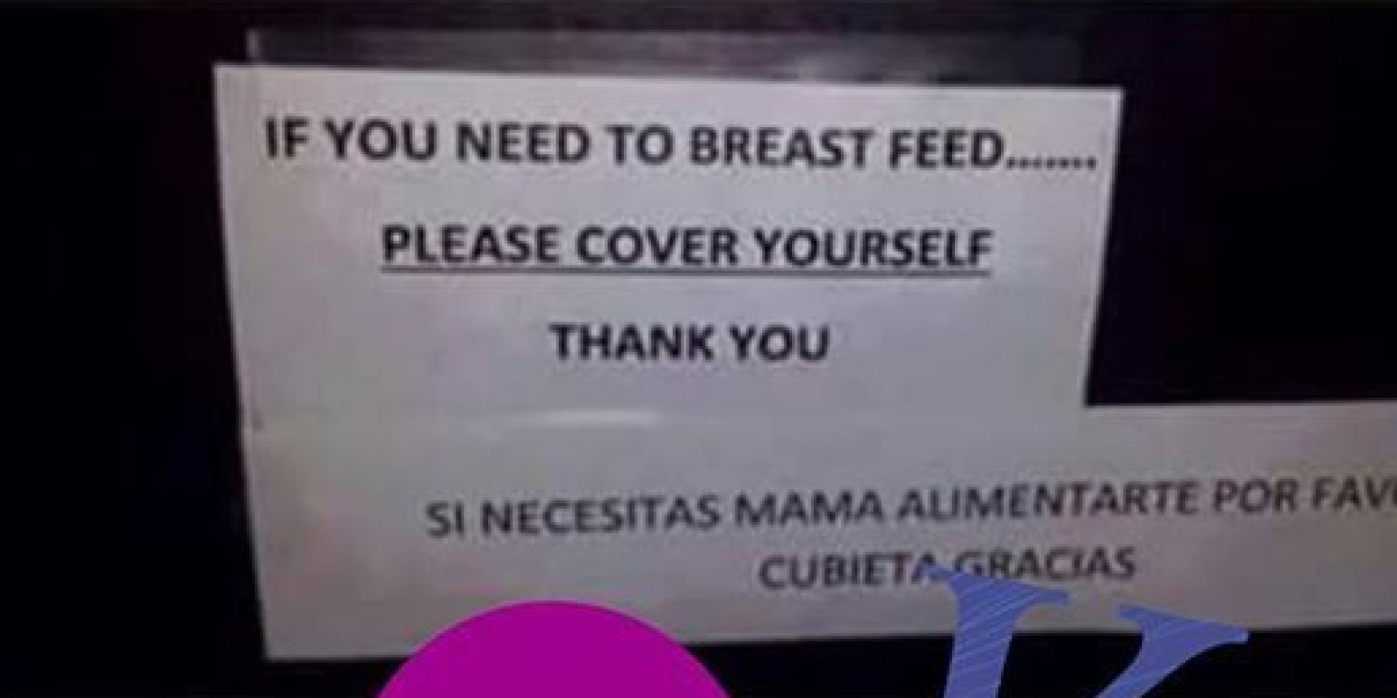 Sign Told Breastfeeding Moms To Cover Themselves, So They Literally Did