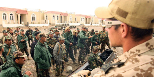 Bundeswehr-Soldaten bei der Ausbildung von Peschmerga im Irak