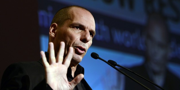 Greek finance minister Yianis Varoufakis speaks during the Economist conference entitled 'Europe: The comeback ? Greece: How resilient?' in Athens on May 14, 2015. Greece wants the European Central Bank to agree for Athens to delay payment on some 27 billion euros ($30 billion) in Greek bonds that it will otherwise be unable to repay, the finance minister said . AFP PHOTO/ Louisa Gouliamaki (Photo credit should read LOUISA GOULIAMAKI/AFP/Getty Images)