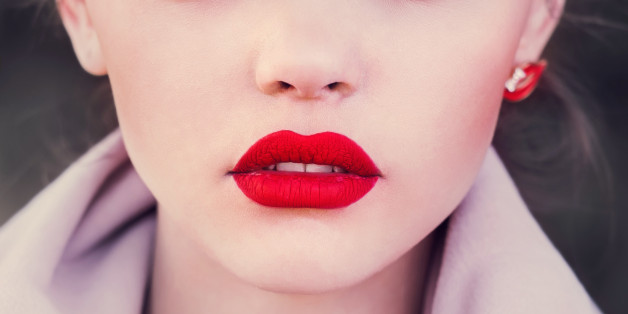 girl with red lips. photo in...