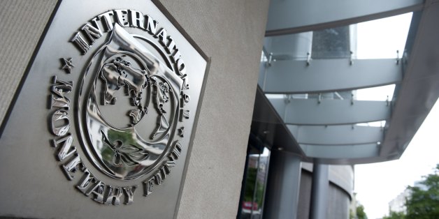 The logo of the International Monetary Fund (IMF) at the organization's headquarters in Washington, DC, May 16, 2011. The organization's director, Dominique Strauss-Kahn, faced arraignment in New York earlier Monday on allegations of sexual assault. AFP PHOTO / Saul LOEB (Photo credit should read SAUL LOEB/AFP/Getty Images)