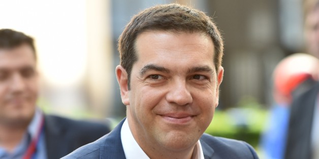 Greek Prime Minister Alexis Tsipras arrives to attend the second day of a European Union and the Community of Latin America and Caribbean states (EU-CELAC) summit on June 11, 2015 at the European Union headquarters in Brussels. AFP PHOTO / PHILIPPE HUGUEN (Photo credit should read PHILIPPE HUGUEN/AFP/Getty Images)