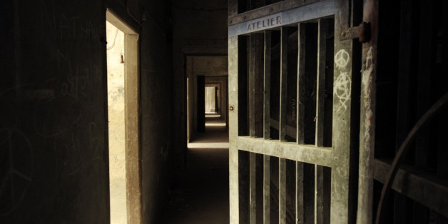 A photo taken on April 29, 2015 shows cells at the Fort du Portalet in Borce, south-western France. Built between 1842 and 1875 as a defensive place near the French-Spanish border, it became a jail for 3rd French Republic politicians during the 'Regime de Vichy', authoritarian regime that actively collaborated with Germany between 1940-1944 during the WWII, and later for Marechal Philippe Petain, French President during the German Occupation, who spent three months there after his trial in August 1945. AFP PHOTO / GAIZKA IROZ (Photo credit should read IROZ GAIZKA/AFP/Getty Images)