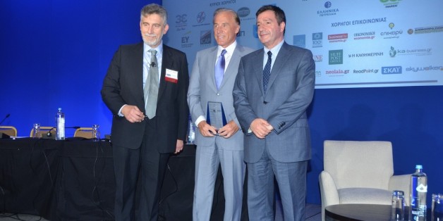 O κ. Νίκος Μπορνόζης, Πρόεδρος της Capital Link, ο κ. C. Dean Metropoulos, Chairman & CEO, Metropoulos & Company, κ. Γιώργος Καμίνης, δήμαρχος Αθηναίων