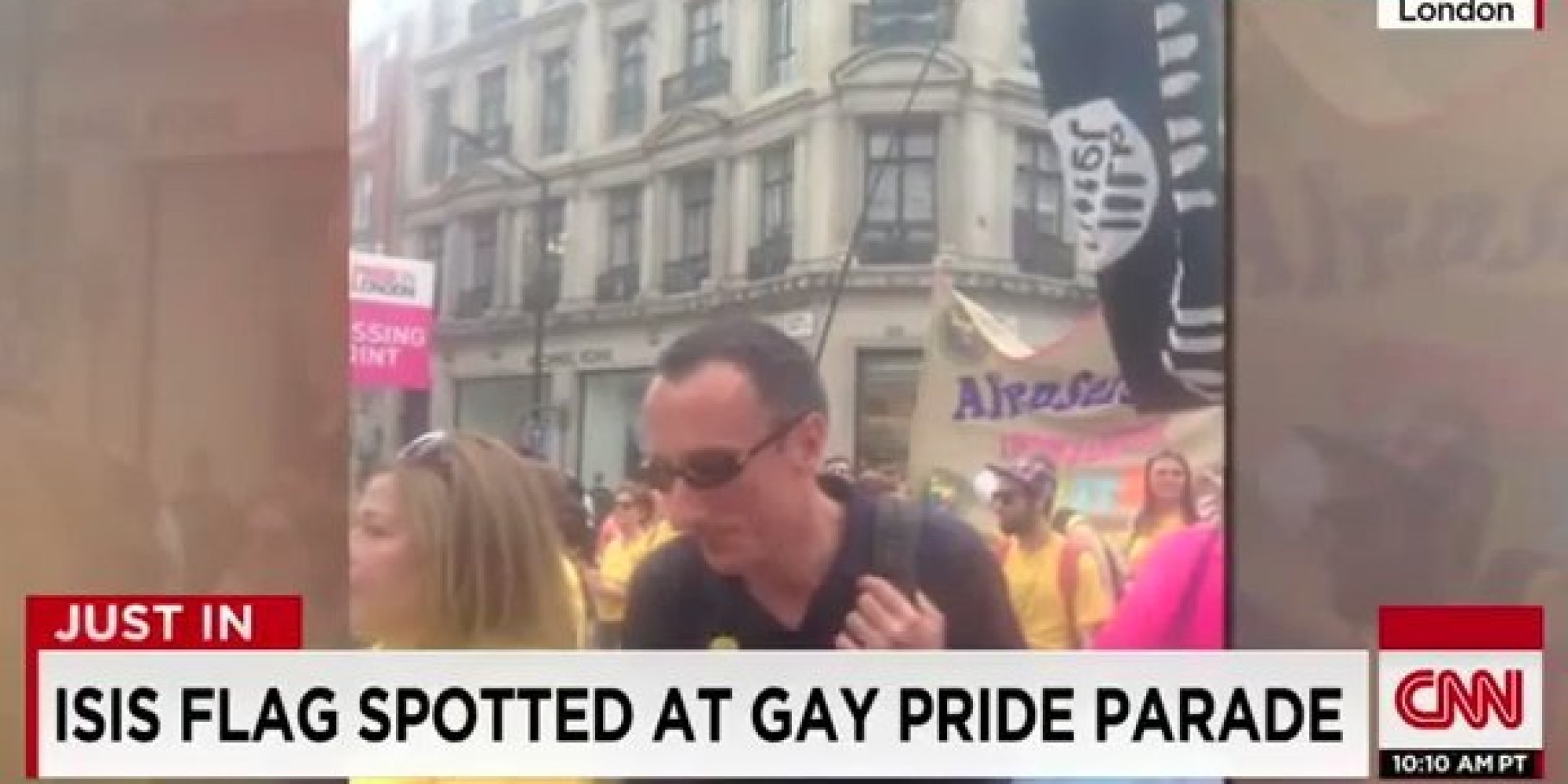 Cnn Mistakes Sex Toy Flag For Isis Flag At London Gay Pride Huffpost