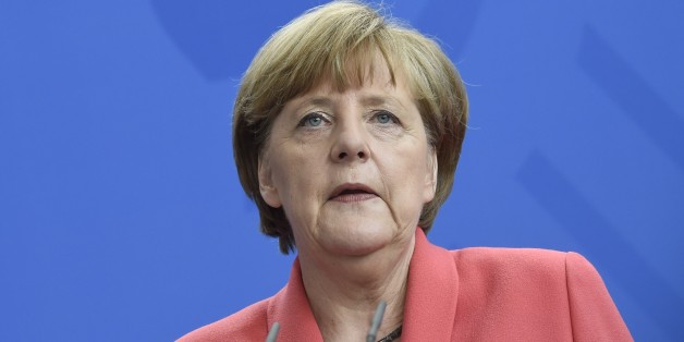 German Chancellor Angela Merkel gives a press conference on June 29, 2015 at the Chancellery in Berlin. Merkel and German Economy Minister Sigmar Gabriel were to inform leaders of German parties and parliamentary groups as Greece faces a crippling crisis after the breakdown of debt talks with its creditors. AFP PHOTO / ODD ANDERSEN (Photo credit should read ODD ANDERSEN/AFP/Getty Images)