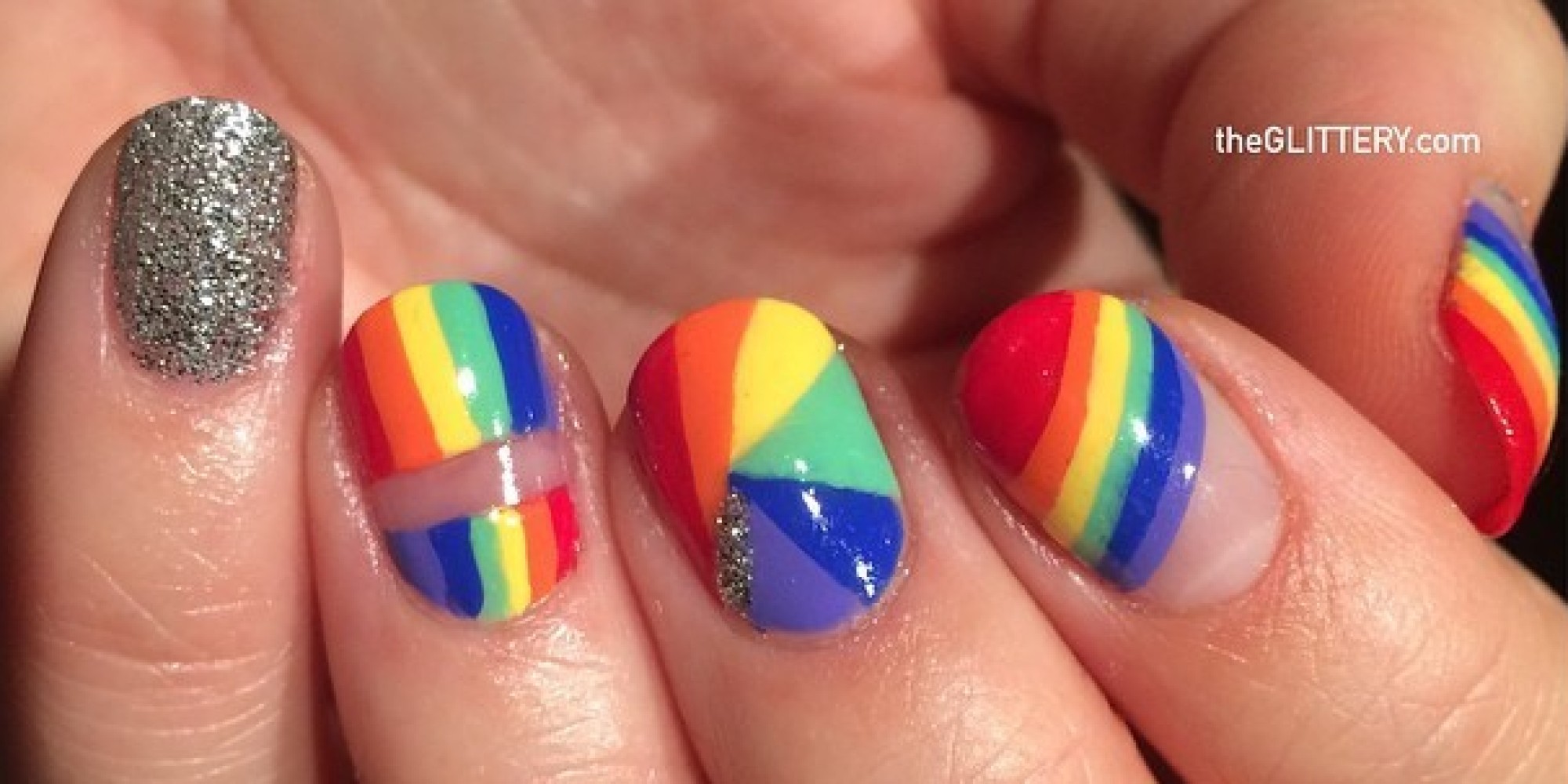 1. Rainbow Pride Nail Art Tutorial - wide 4