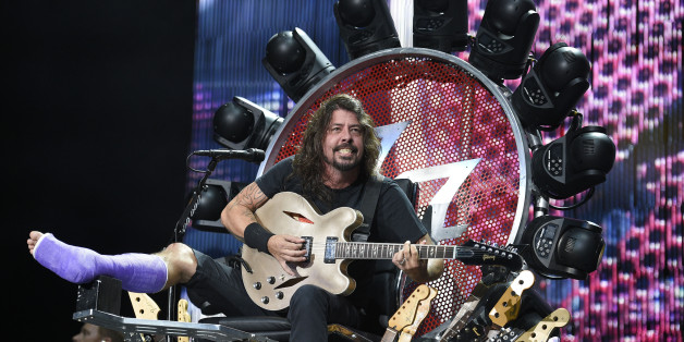 The Foo Fighters' Dave Grohl performs at RFK Stadium on Saturday, July 4, 2015, in Washington. (Photo by Nick Wass/Invision/AP)