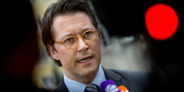CSU general secretary Andreas Scheuer addresses journalists on December 8, 2014 in Munich, upon arrival at a board meeting of the Bavarian party Christian Social Union (CSU). German Chancellor Angela Merkel's Bavarian allies CSU have issued a call for immigrants to speak German at home, touching off a hailstorm of protest and ridicule on social media on December 7, 2014. Amid the furore, Scheuer said on Monday he wanted the motion to be seen as an 'appeal' and was not about giving migrants 'rules and regulations'.
AFP PHOTO / DPA / SVEN HOPPE +++ GERMANY OUT (Photo credit should read SVEN HOPPE/AFP/Getty Images)