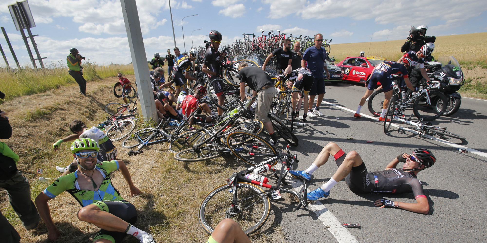 crash at tour de france today