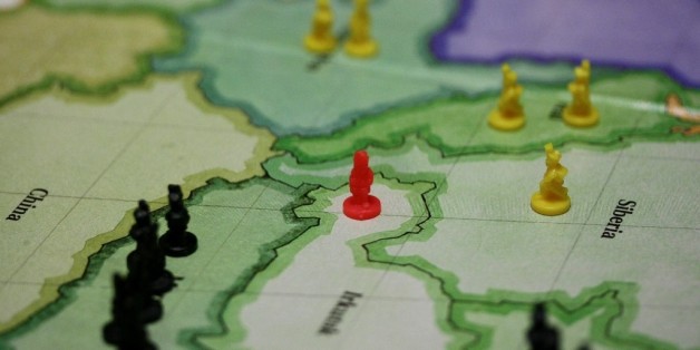 <a href="http://en.wikipedia.org/wiki/Risk_(game)" rel="nofollow">RISK</a> is one of the <a href="http://en.wikipedia.org/wiki/Inferno_(Dante)#Eighth_Circle_.28Fraud.29" rel="nofollow">bolgia</a>.
I kid!
But no, seriously, it's a pretty miserable game. I often describe the sublime game <a href="http://en.wikipedia.org/wiki/The_Settlers_of_Catan" rel="nofollow">Settlers of Catan</a> as "the lovechild of Monopoly and RISK only funâcontrary to the pedigree."