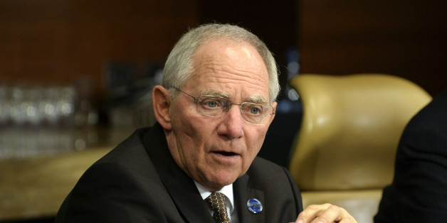 Germany's Finance Minister Wolfgang Schauble delivers a closing statement to the media during a press conference at the G-20 Finance Ministers and Central Bank Governors meeting in Sydney, Australia, Sunday, Feb. 23, 2014.(AP Photo/Rob Griffith)