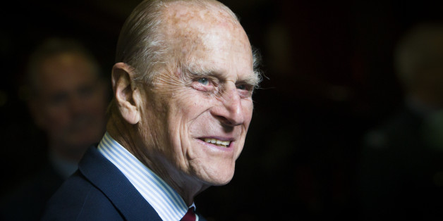 EDINBURGH, UNITED KINGDOM - JULY 04: Prince Philip, Duke of Edinburgh smiles during a visit to the headquarters of the Royal Auxiliary Air Force's (RAuxAF) 603 Squadron on July 4, 2015 in Edinburgh, Scotland. (Photo by Danny Lawson - WPA Pool/Getty Images)
