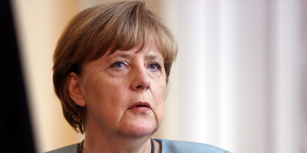 German Chancellor Angela Merkel addresses journalists during press conference in Sarajevo, Bosnia, Thursday, July 9, 2015. Merkel is on a Balkan trip to Albania, Serbia and Bosnia, which are all looking to becoming European Union members one day.(AP Photo/Amel Emric)