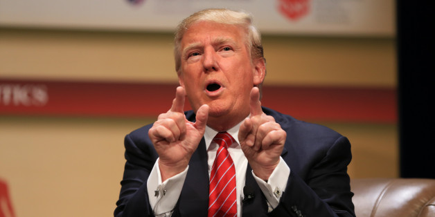 Republican presidential candidate, real estate mogul Donald Trump, speaks at the Family Leadership Summit in Ames, Iowa, Saturday, July 18, 2015. (AP Photo/Nati Harnik)