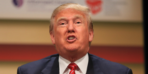 Republican presidential candidate, real estate mogul Donald Trump, speaks at the Family Leadership Summit in Ames, Iowa, Saturday, July 18, 2015. (AP Photo/Nati Harnik)