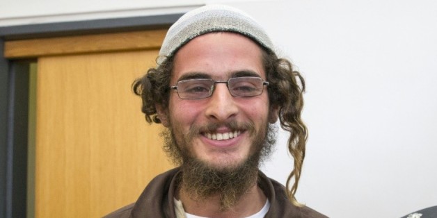Meïr Ettinger, présenté à la cour de justice d'Israël à Nazaret, le 4 août 2015, le lendemain de son arrestation en raison de ses activités au sein d'une organisation juive extrémiste