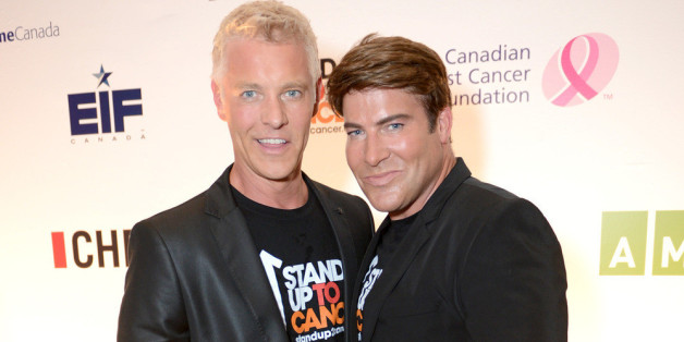 Chris Hyndman (r.) mit seinem Lebensgefährten und Co-Moderator Steven Sabados bei einem Charity Event in Toronto