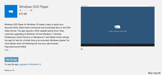 Want To Watch A DVD On Free Windows 10? That's £11.59 ...
